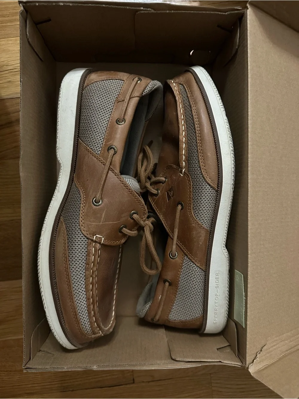 Sperry Surveyor 2-Eye Sonora Brown Leather Shoes 12W